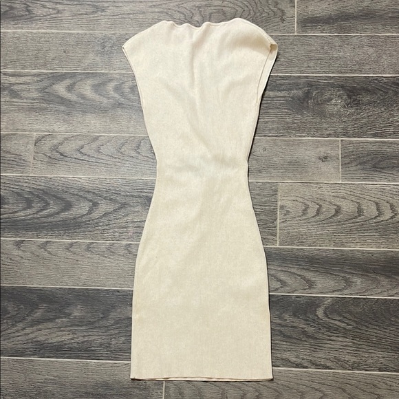 Wilfred Free Cream Ribbed Dress - Picture 3 of 6